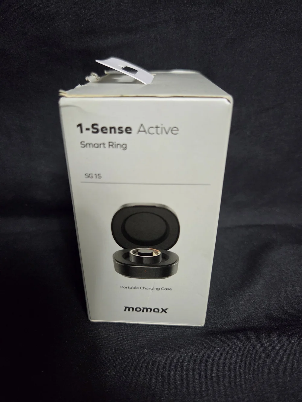 Momax 1-Sense Active Smart Ring - Size 13 - Black Nano-Ceramic Health Tracker